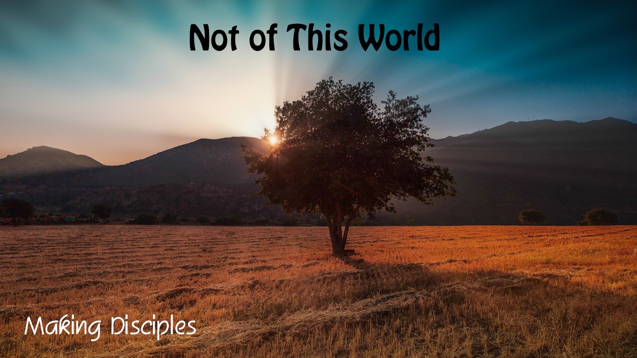 Making Disciples - Not of this World